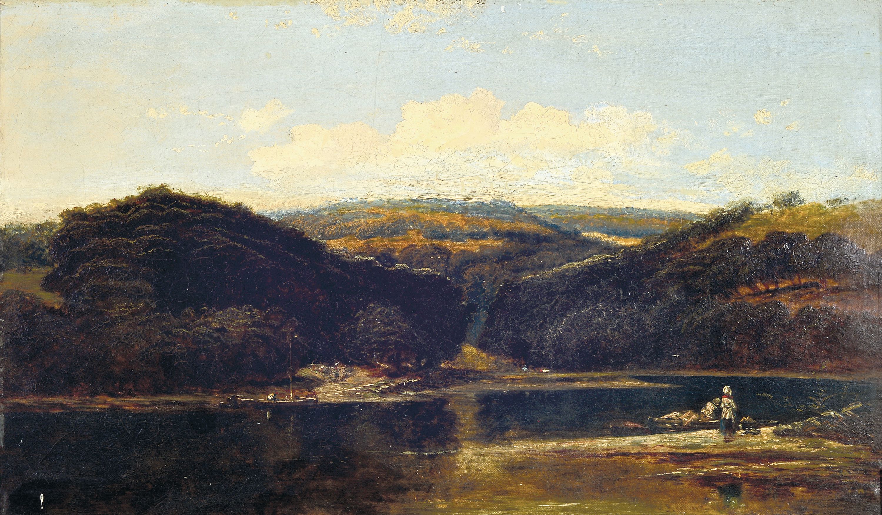 Image 27130605 - Unbekannter wohl schottischer Künstler, Mitte 19.Jh., bergige Landschaft und See, ...