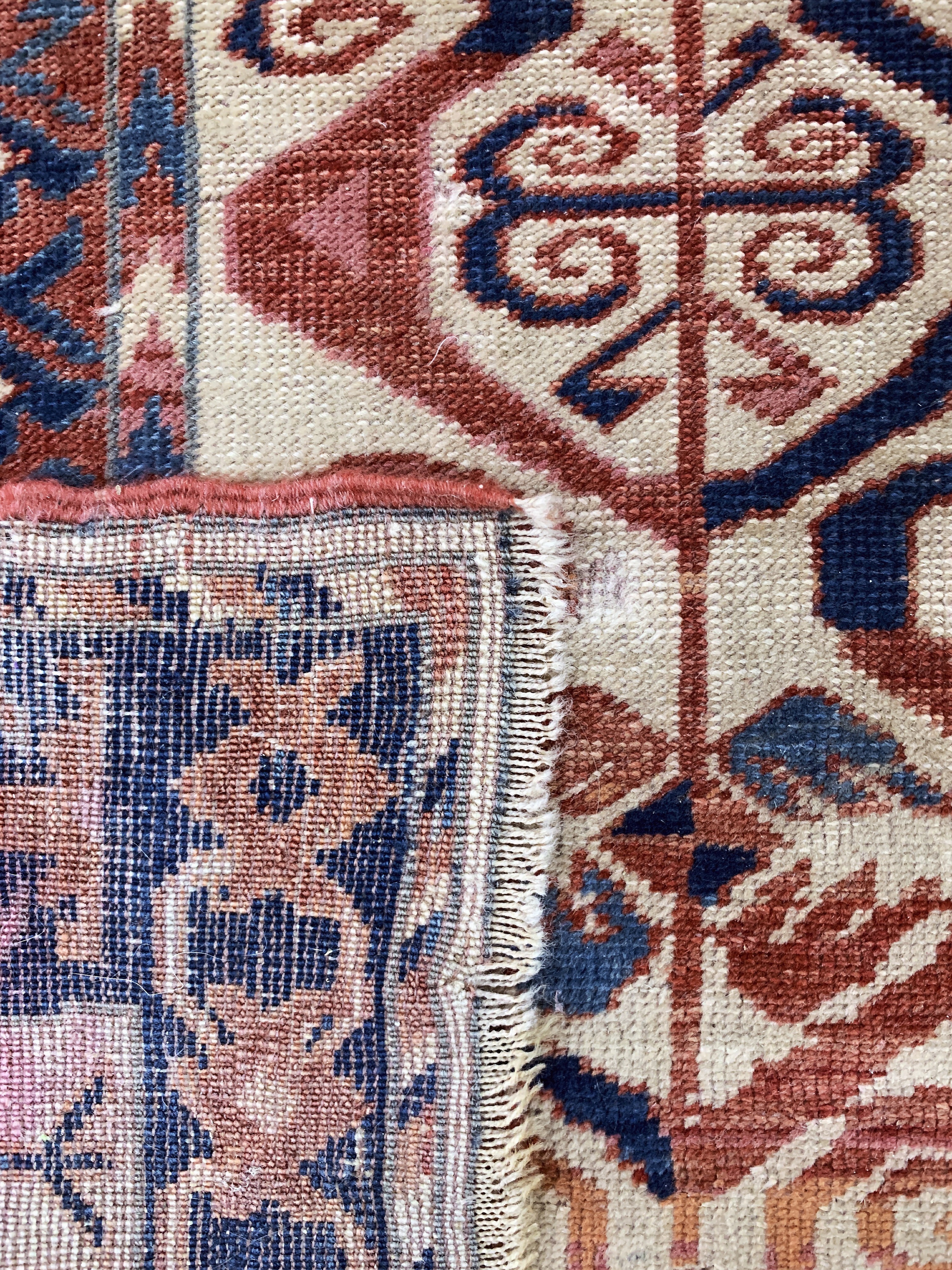 Detail e: Asmalyk, Turkmenistan, Mitte 20.Jhd, Wolle auf Wolle, ca. 130 x 90 cm, EHZ: 2-3
