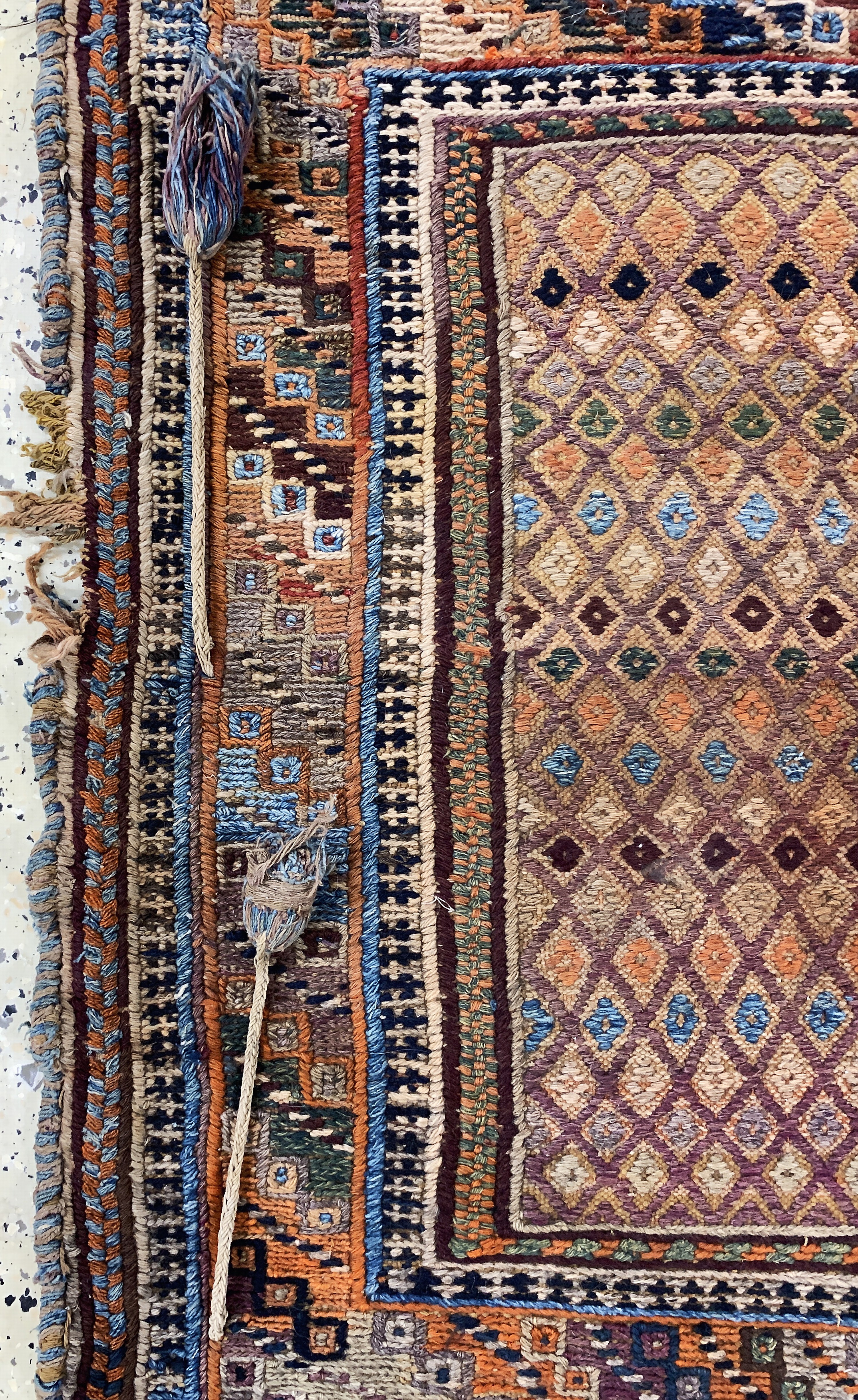 Detail c: Rukorsi antik, Persien, um 1900, Wolle auf Wolle, ca. 100 x 89 cm, EHZ: 2