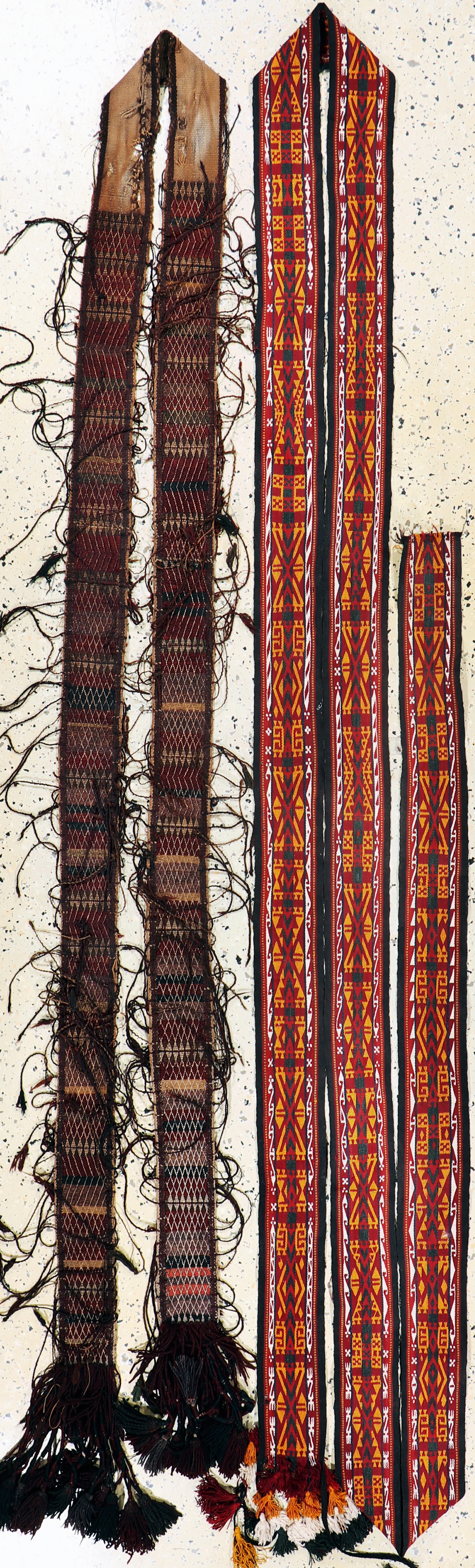 Image 27130661 - 2 Lots Zeltbänder, Turkmenistan, Anfang 20.Jhd, Wolle auf Wolle, ca. 700 x 12 cm & ca. ...