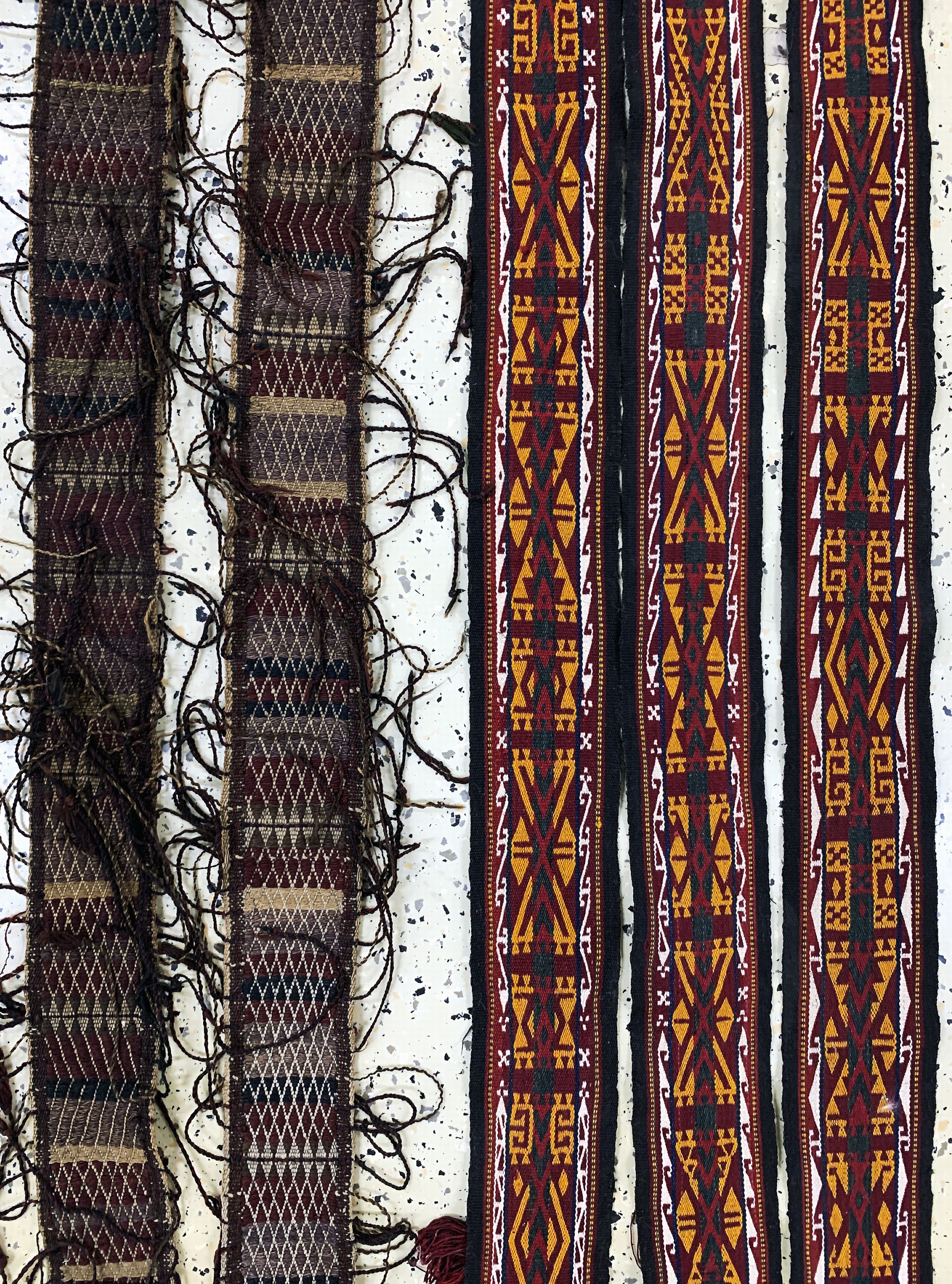 Detail c: 2 Lots Zeltbänder, Turkmenistan, Anfang 20.Jhd, Wolle auf Wolle, ca. 700 x 12 cm & ca. 510 x 11 cm, EHZ: 2-3