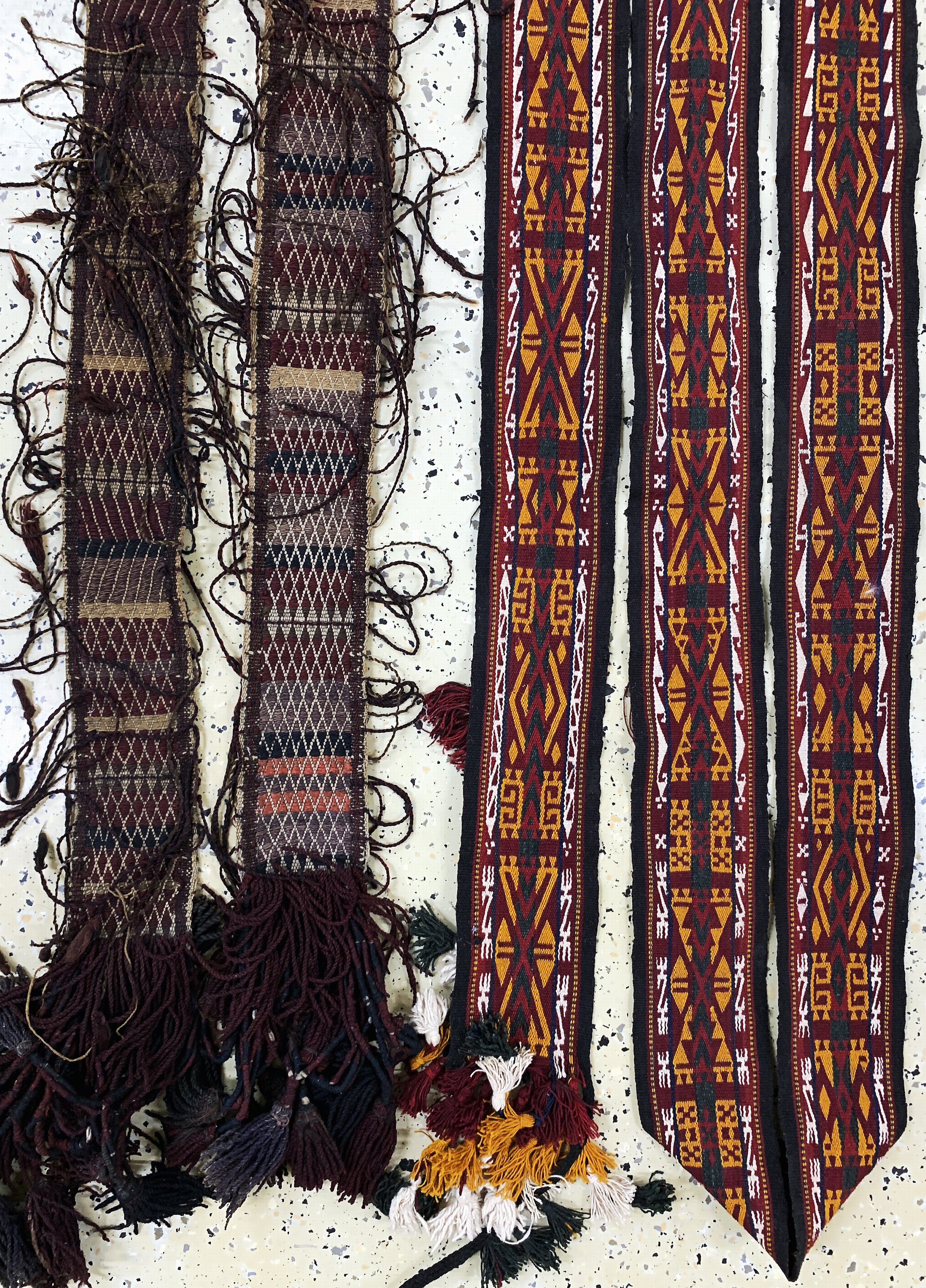 Detail d: 2 Lots Zeltbänder, Turkmenistan, Anfang 20.Jhd, Wolle auf Wolle, ca. 700 x 12 cm & ca. 510 x 11 cm, EHZ: 2-3