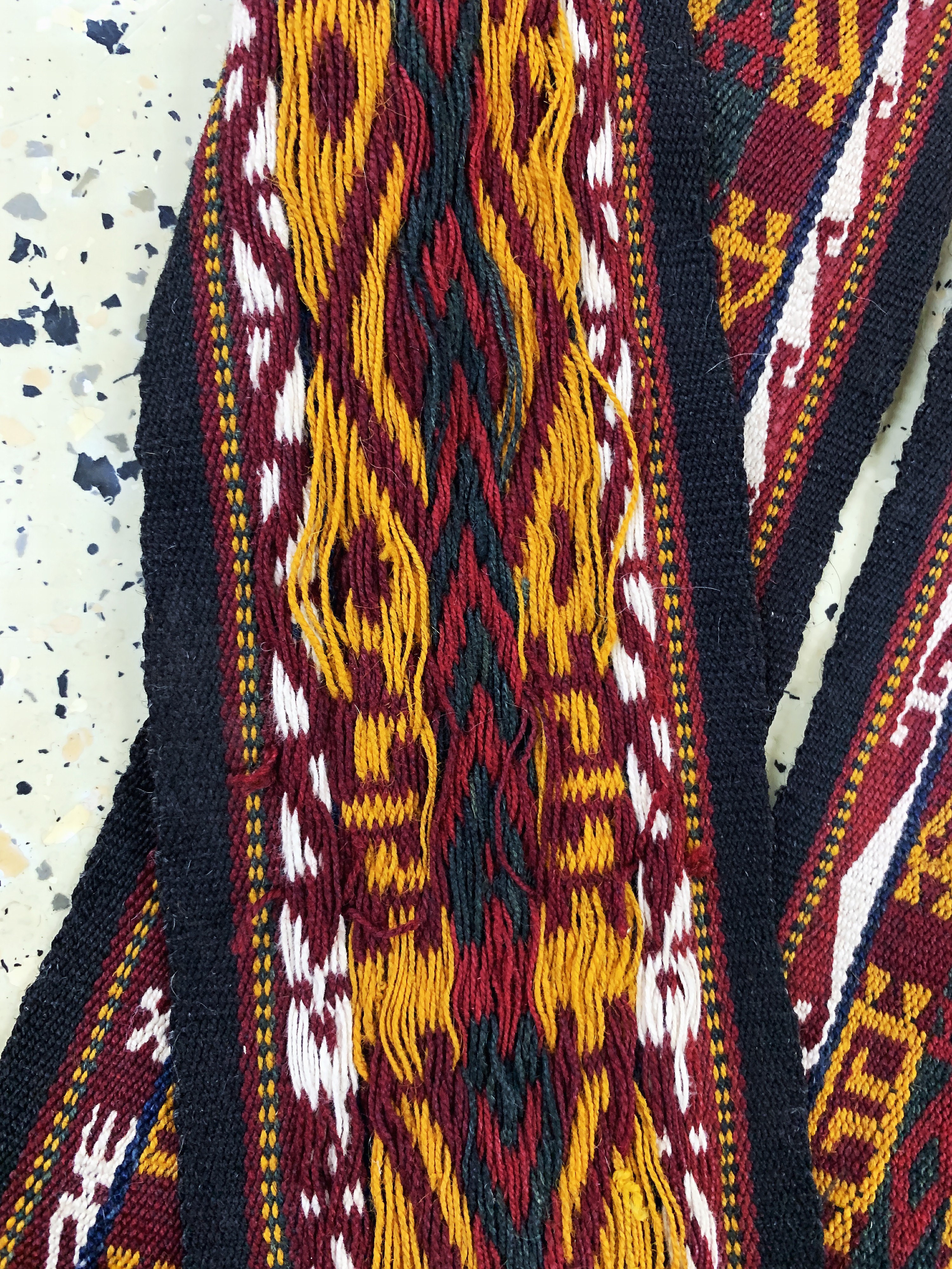 Detail f: 2 Lots Zeltbänder, Turkmenistan, Anfang 20.Jhd, Wolle auf Wolle, ca. 700 x 12 cm & ca. 510 x 11 cm, EHZ: 2-3