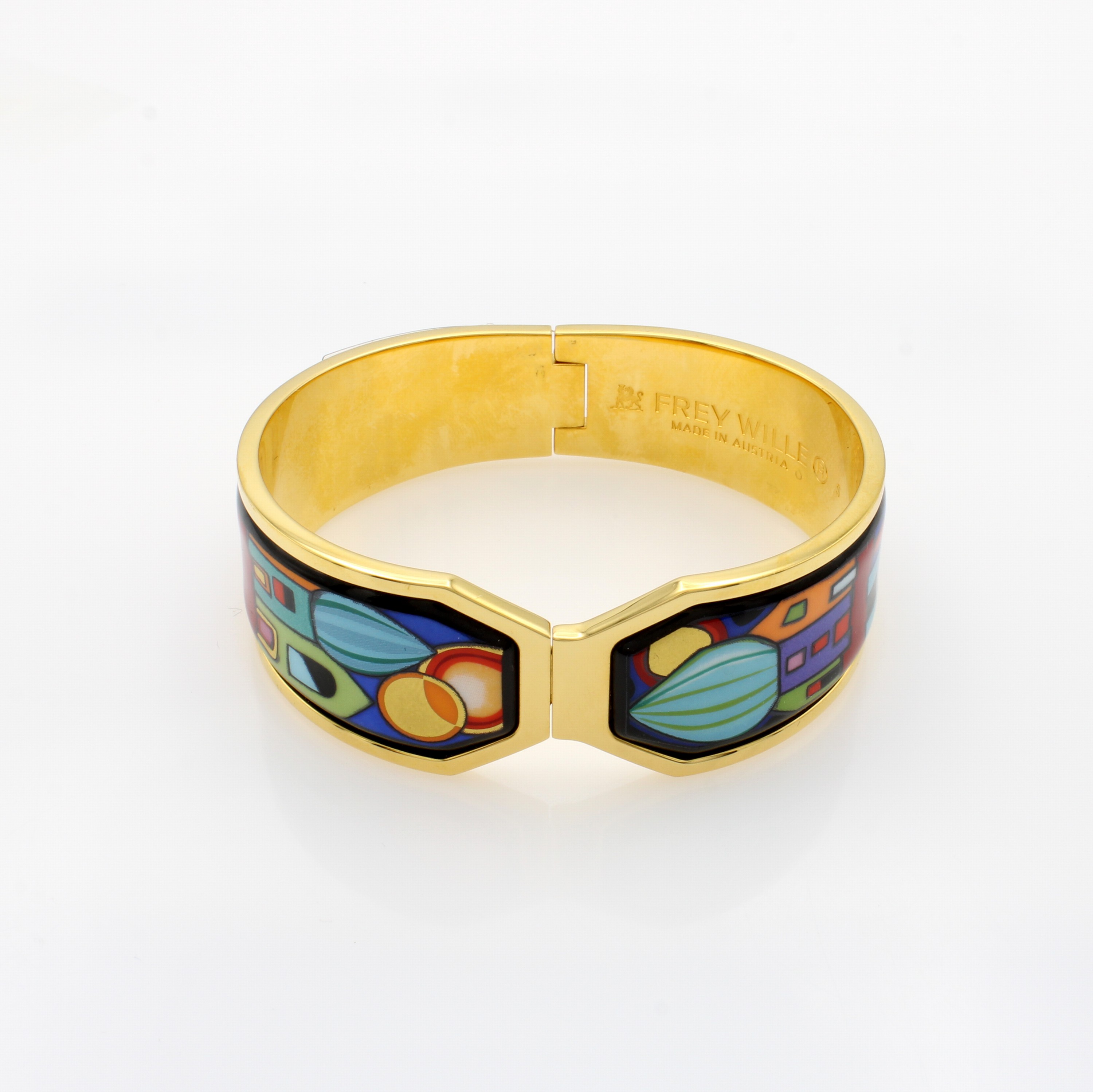 Image 27130666 - Frey Wille Armreif Contessa, Metall verg., ´Hommage à Hundertwasser - Street Rivers´, ...