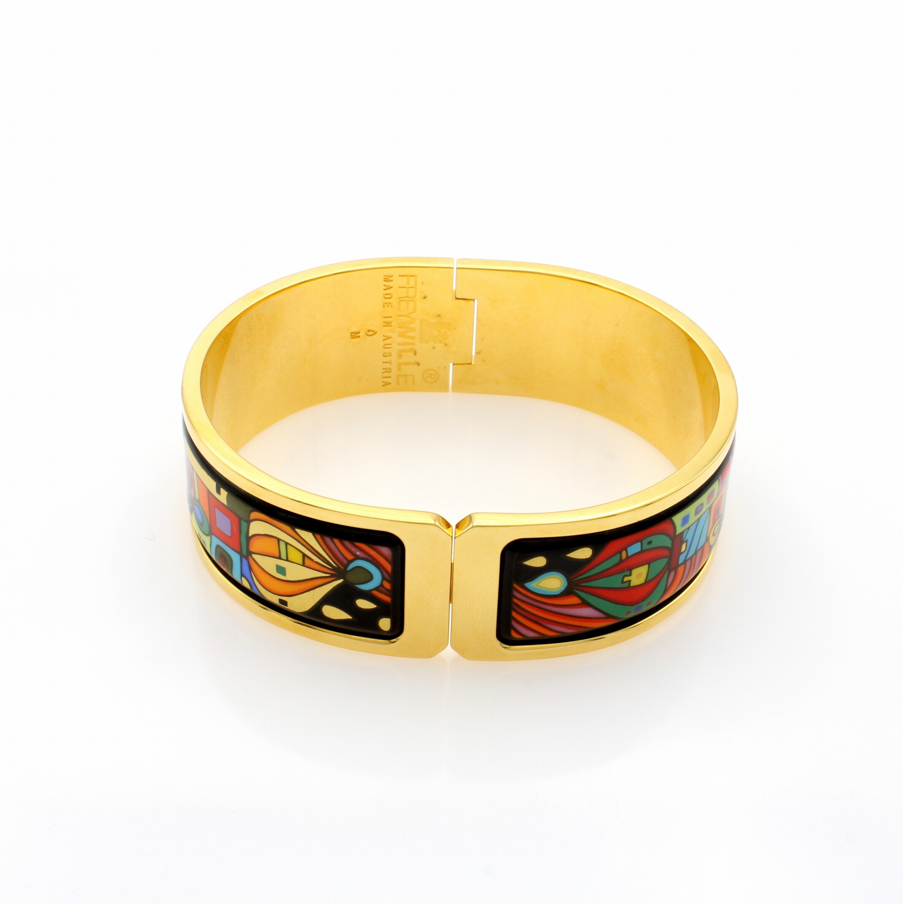 Image 27130669 - Frey Wille Armreif Regina, Messing verg., ´10002 Nights´, M. ca. 49x59 mm, mit Etui