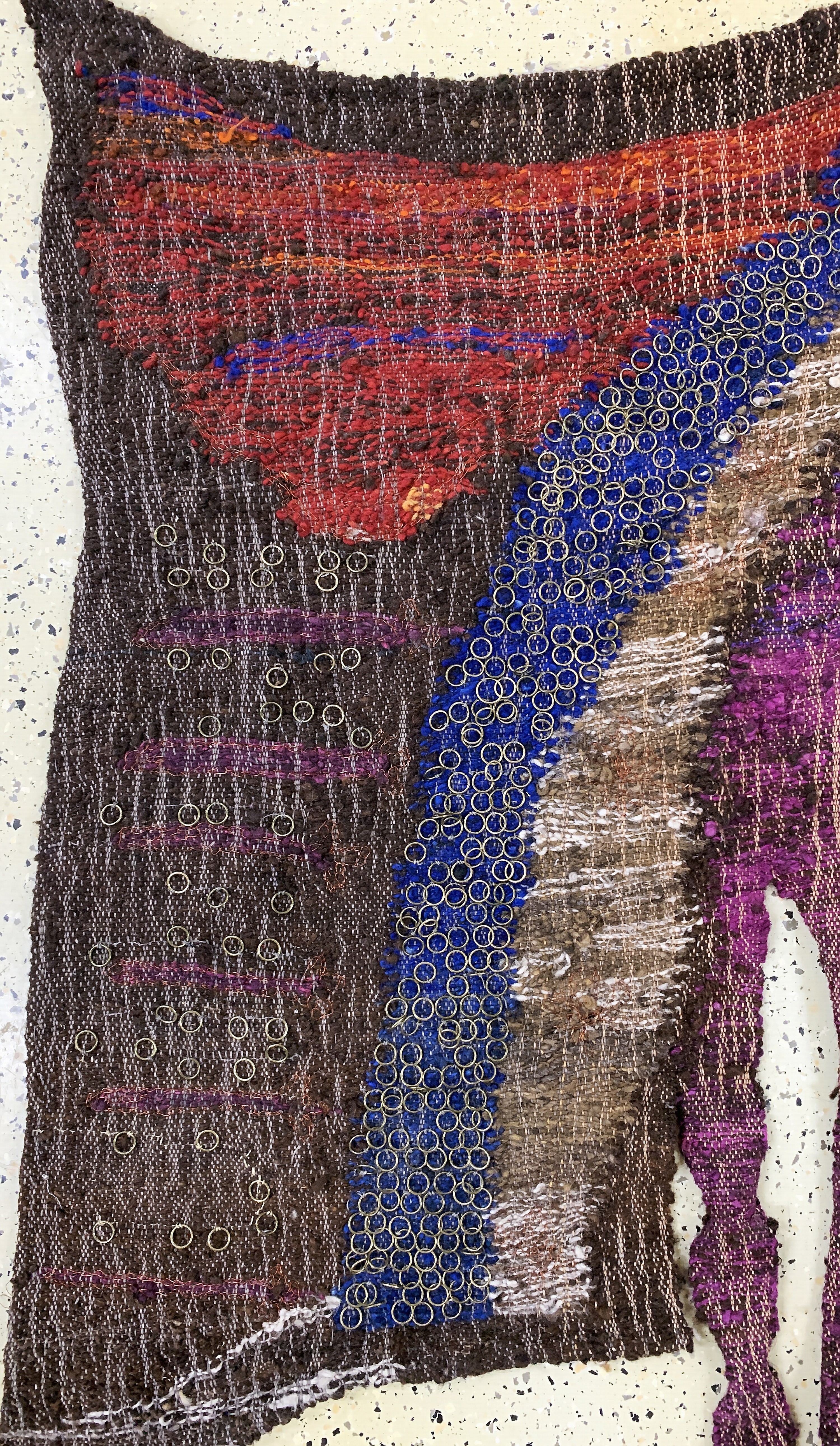 Detail b: Wandbehang Polen, "Urszula Kolaczkowska", um 1989, Wolle auf Wolle, ca. 145 x 110 cm, EHZ: 2