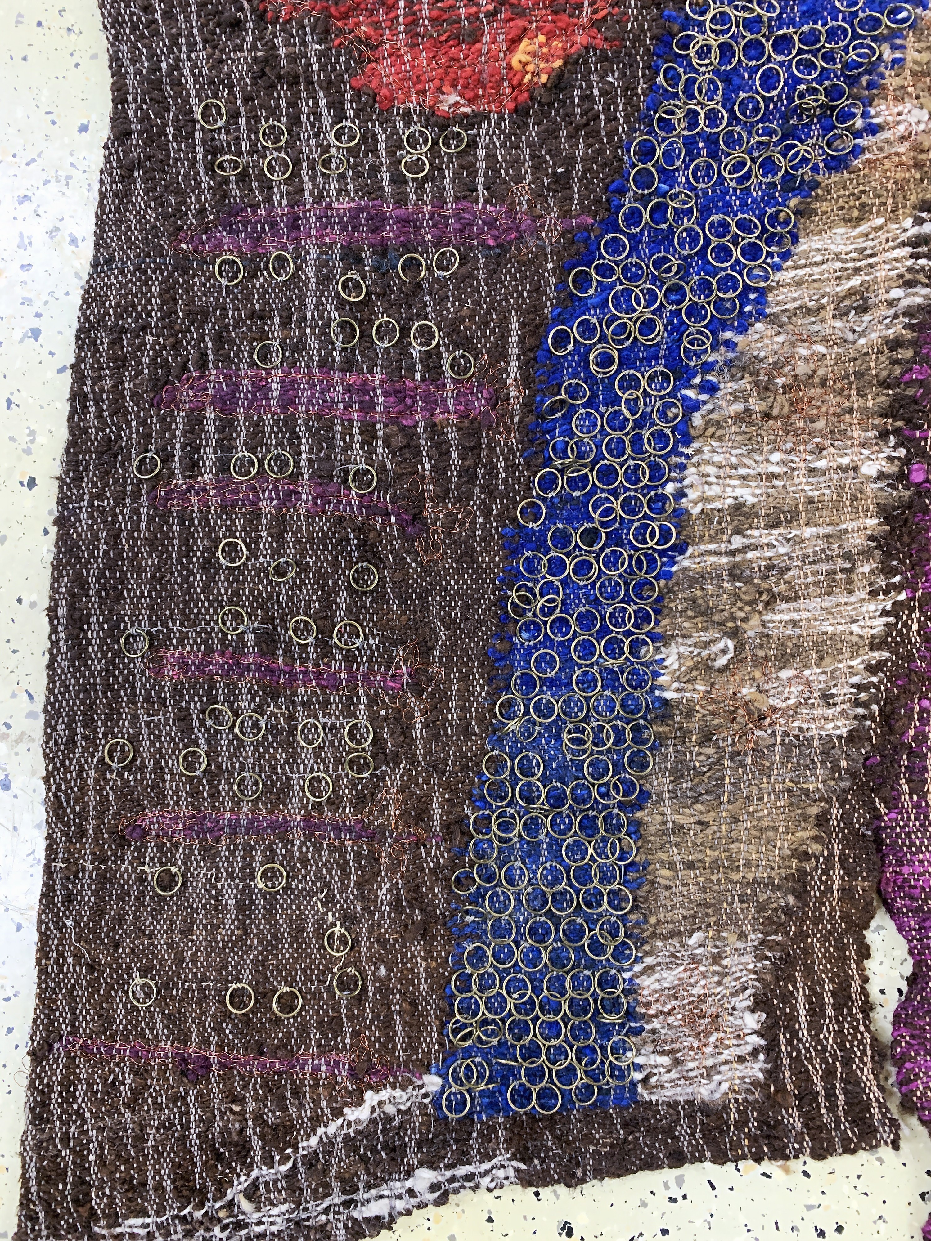 Detail c: Wandbehang Polen, "Urszula Kolaczkowska", um 1989, Wolle auf Wolle, ca. 145 x 110 cm, EHZ: 2