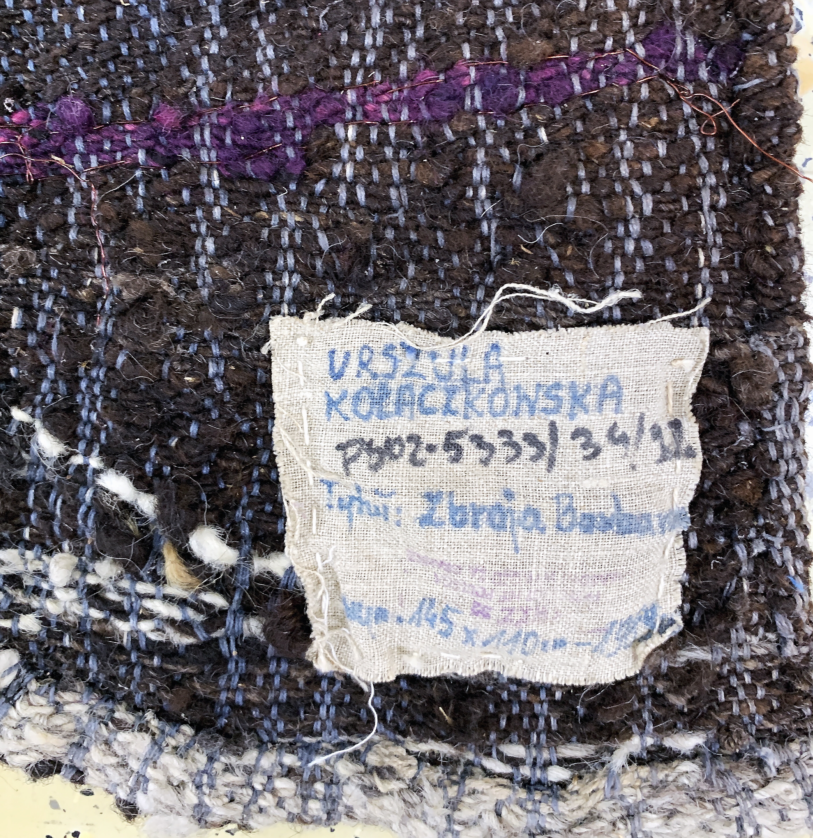 Detail e: Wandbehang Polen, "Urszula Kolaczkowska", um 1989, Wolle auf Wolle, ca. 145 x 110 cm, EHZ: 2