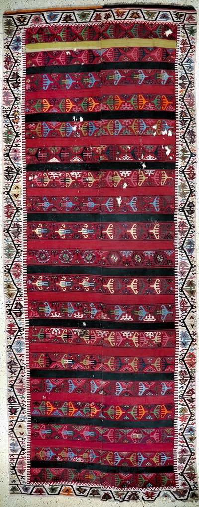 Image #´Reyhanli#´Kilim antique, Turkey, around 1900, wool on wool, approx. 445 x 170 cm, ...
