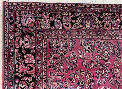 27130604g - Us Re-Import Sarogh antik, Persien, um 1900, Wolle auf Baumwolle, ca. 355 x 275 cm, ...