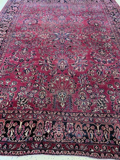 27130604h - Us Re-Import Sarogh antik, Persien, um 1900, Wolle auf Baumwolle, ca. 355 x 275 cm, ...