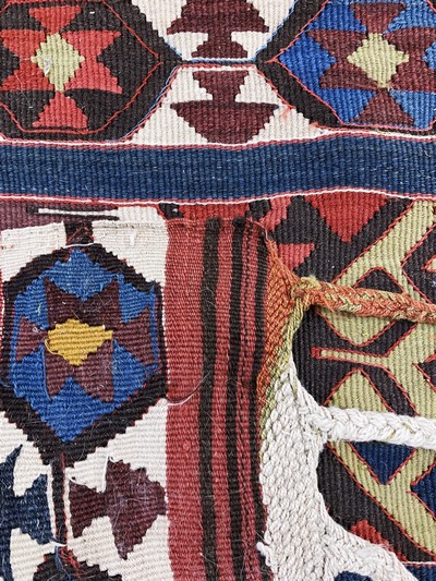 27130628j - Konya Kilim antique, Turkey, 19th century, wool on wool, approx. 390 x 155 cm, two ...