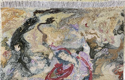 27130649a - Täbriz fein(50 Raj), Persien, Mitte 20.Jhd,Korkwolle mit Seide, ca. 110 x 114 cm, ca. ...