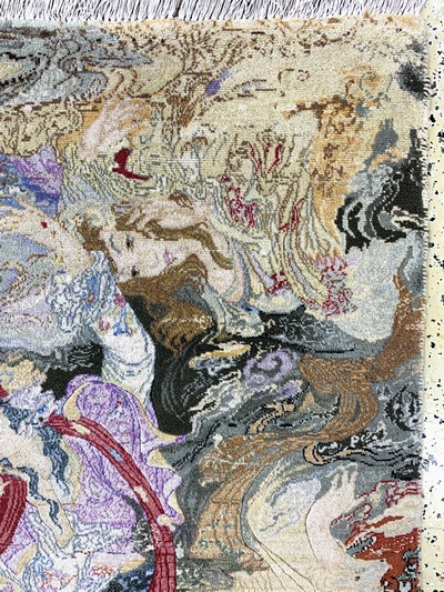 27130649c - Täbriz fein(50 Raj), Persien, Mitte 20.Jhd,Korkwolle mit Seide, ca. 110 x 114 cm, ca. ...