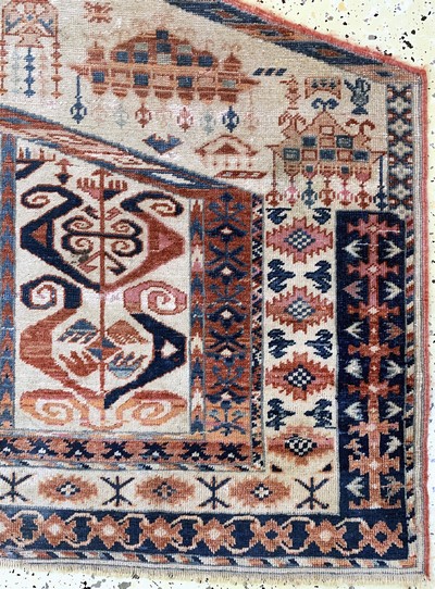 27130654a - Asmalyk, Turkmenistan, Mitte 20.Jhd, Wolle auf Wolle, ca. 130 x 90 cm, EHZ: 2-3 ...