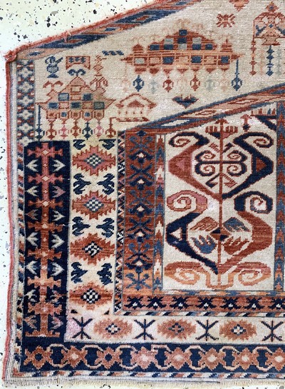 27130654b - Asmalyk, Turkmenistan, Mitte 20.Jhd, Wolle auf Wolle, ca. 130 x 90 cm, EHZ: 2-3 ...
