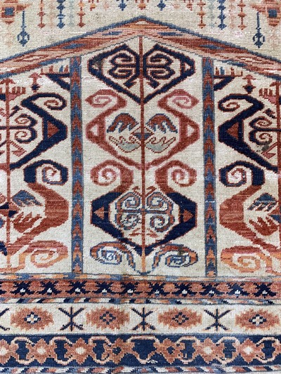 27130654d - Asmalyk, Turkmenistan, Mitte 20.Jhd, Wolle auf Wolle, ca. 130 x 90 cm, EHZ: 2-3 ...