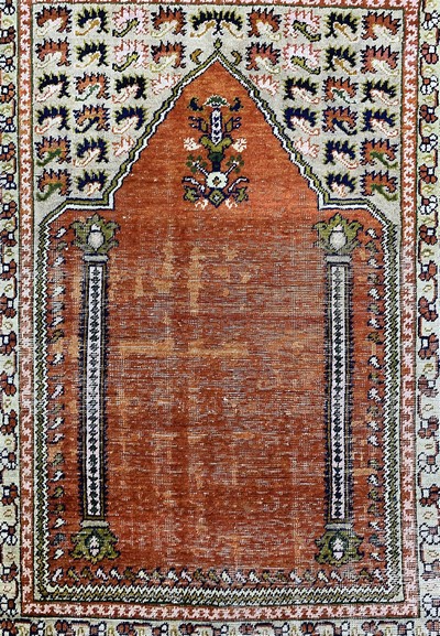 27130655c - Giordes antik, Türkei, um 1900, merzerisierte Baumwolle, ca. 155 x 110 cm, EHZ: ...