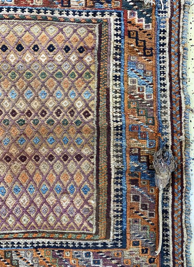 27130658d - Rukorsi antik, Persien, um 1900, Wolle auf Wolle, ca. 100 x 89 cm, EHZ: 2 Schätzpreis: ...