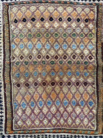 27130658e - Rukorsi antik, Persien, um 1900, Wolle auf Wolle, ca. 100 x 89 cm, EHZ: 2 Schätzpreis: ...