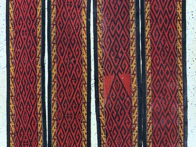27130659b - Zeltband, Turkmenistan, Anfang 20.Jhd, Wolle auf Wolle, ca. 1500 x 30 cm, EHZ: 2-3 ...