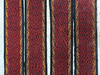 27130659c - Zeltband, Turkmenistan, Anfang 20.Jhd, Wolle auf Wolle, ca. 1500 x 30 cm, EHZ: 2-3 ...