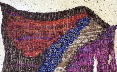 27130675d - Wandbehang Polen, ´Urszula Kolaczkowska´, um 1989, Wolle auf Wolle, ca. 145 x 110 cm, ...