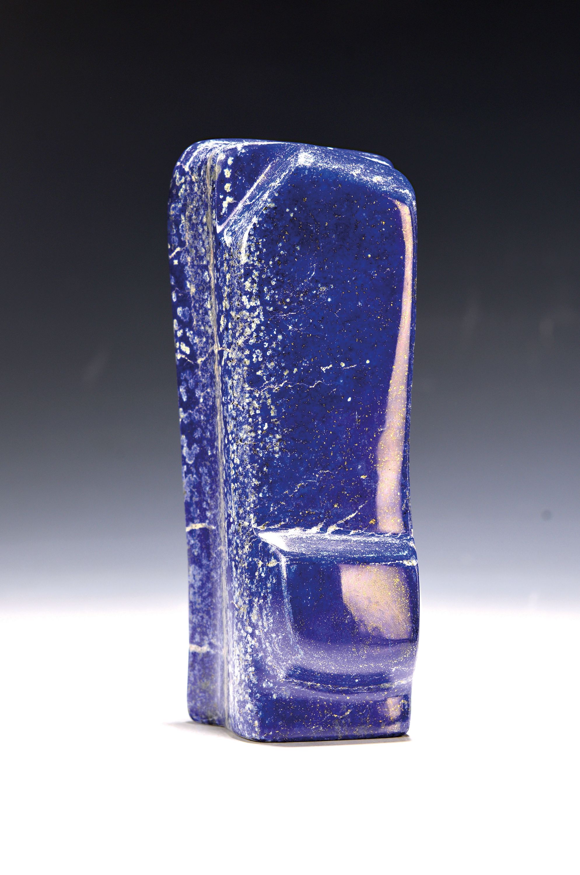 Image 27130715 - Lapislazuli in Freiform, Afghanistan, 1930g, geschliffen und poliert, aufrechte Form, ...