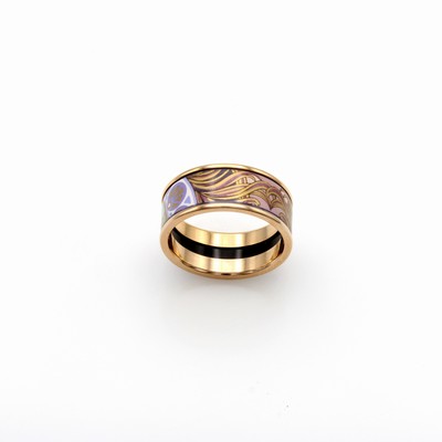 27130713a - Frey Wille Ring Miss, Metall roséverg., ´Hommage à Alphonse Mucha - Poésie d´amour´, ...