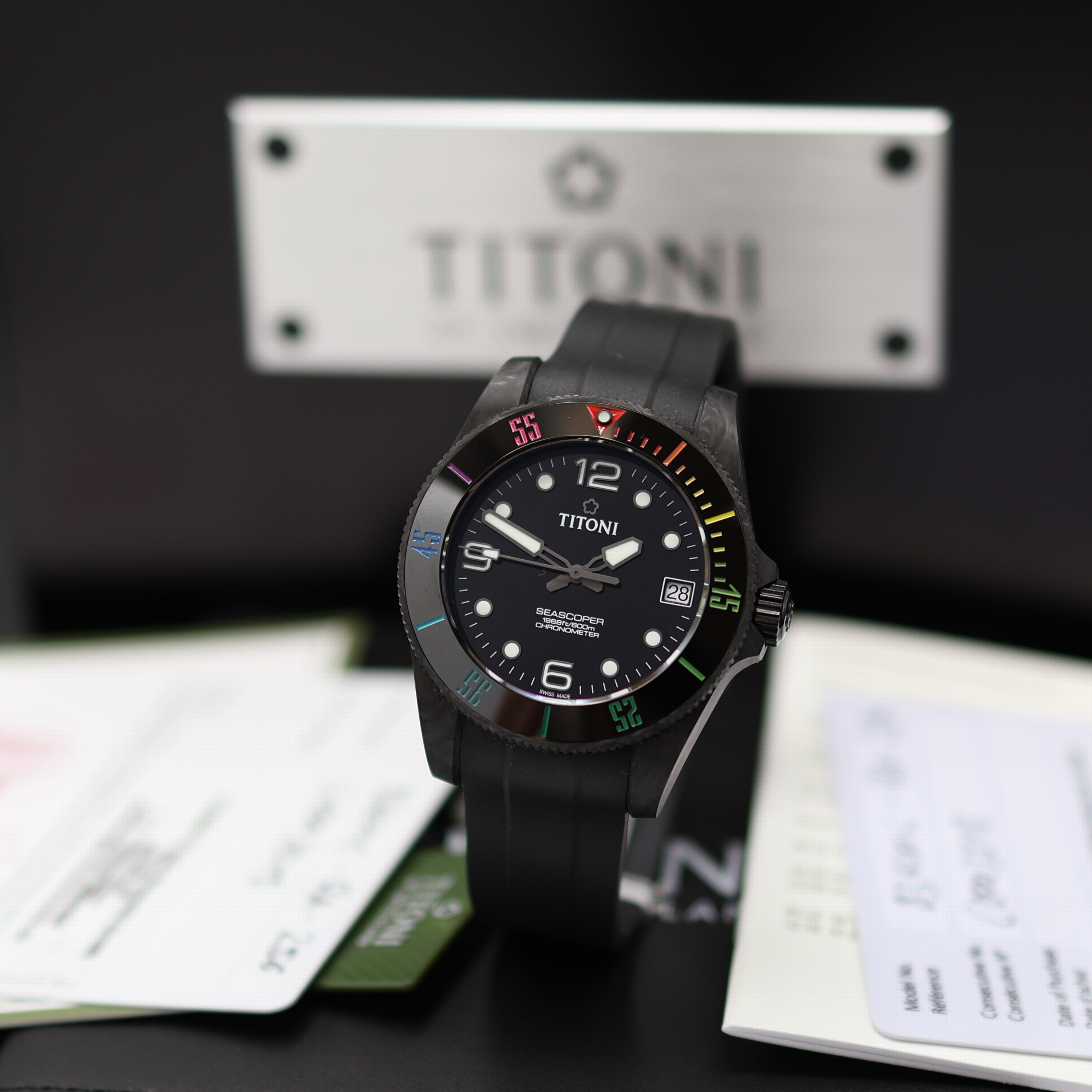 Image 27130828 - TITONI Seascoper Chronometer ungetragene Herrenarmbanduhr Referenz 83600 C-RA-256, ...