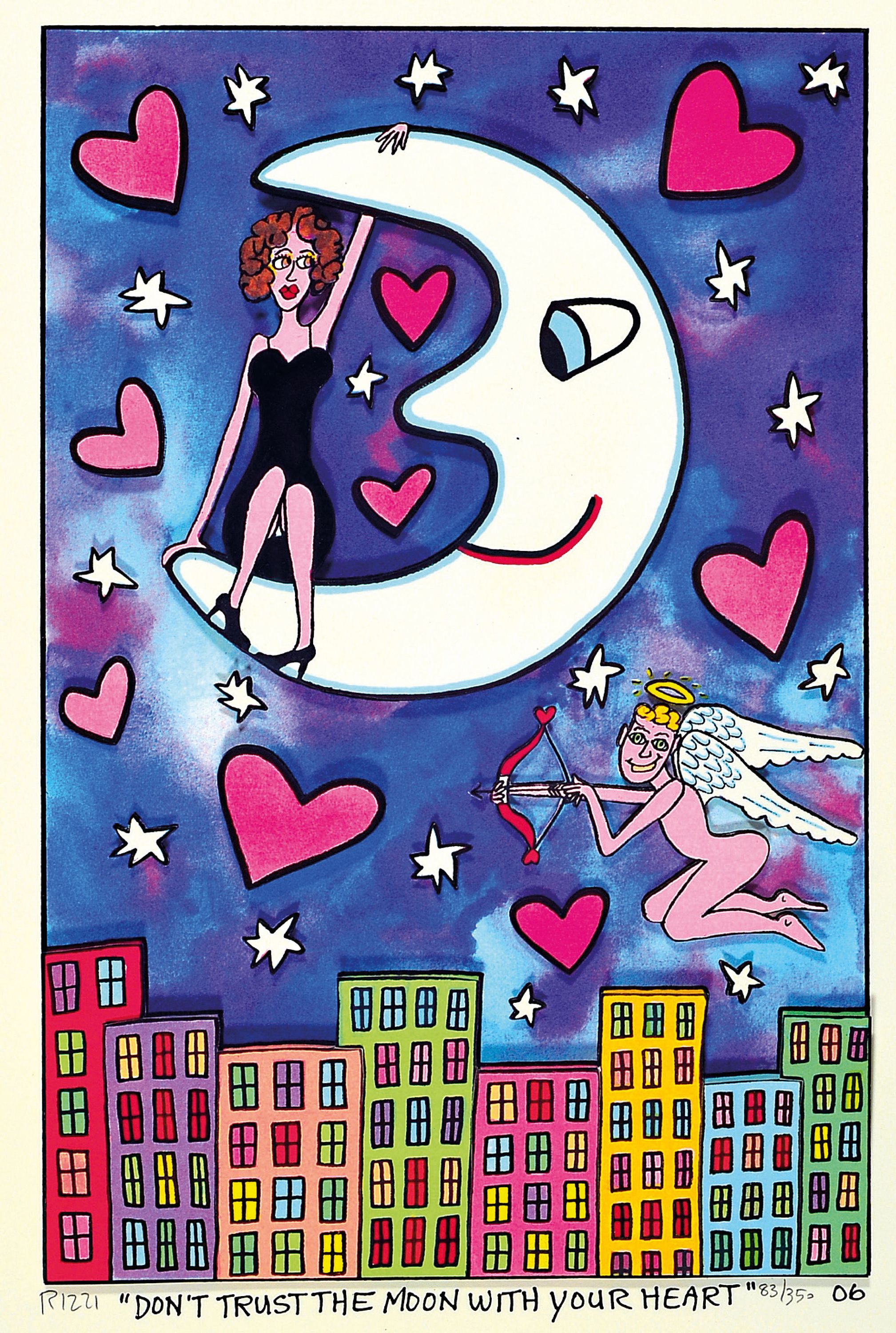 Image 27130829 - James Rizzi, 1950 - 2011 New York, ´Don´t Trust The Moon With Your Heart´, (20)06, ...