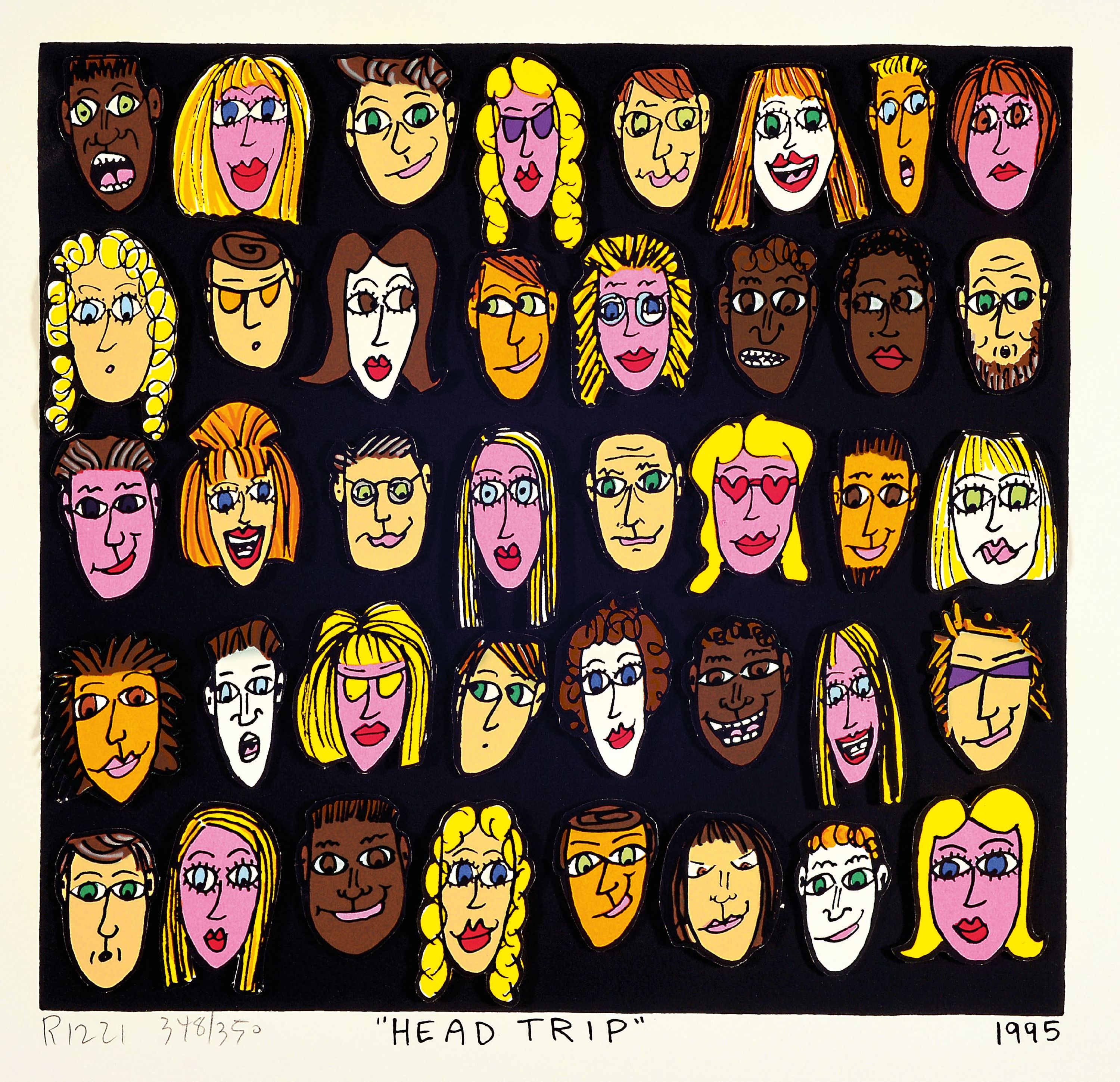 Image 27130836 - James Rizzi, 1950 - 2011 New York, ´Head Trip´, 3D-Konstruktion, 1995, handsigniert, ...
