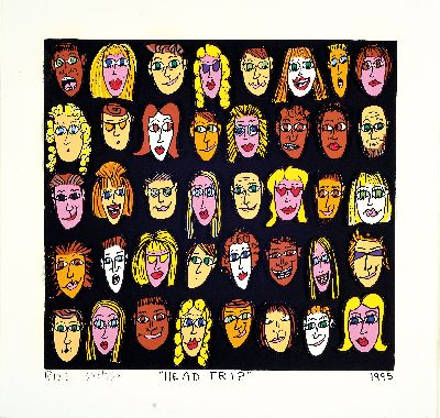27130836k - James Rizzi, 1950 - 2011 New York, ´Head Trip´, 3D-Konstruktion, 1995, handsigniert, ...