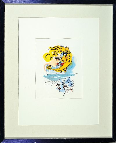 27130844k - Helmut Feliks Büttner, geb. 1940 Merseburg, ´Komm schon mit auf die Aida´, Litho, ...
