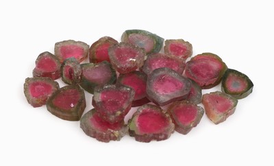 27130848c - Lot 22 lose Wassermelonenturmaline aus Afghanistan, total ca. 101.5 ct