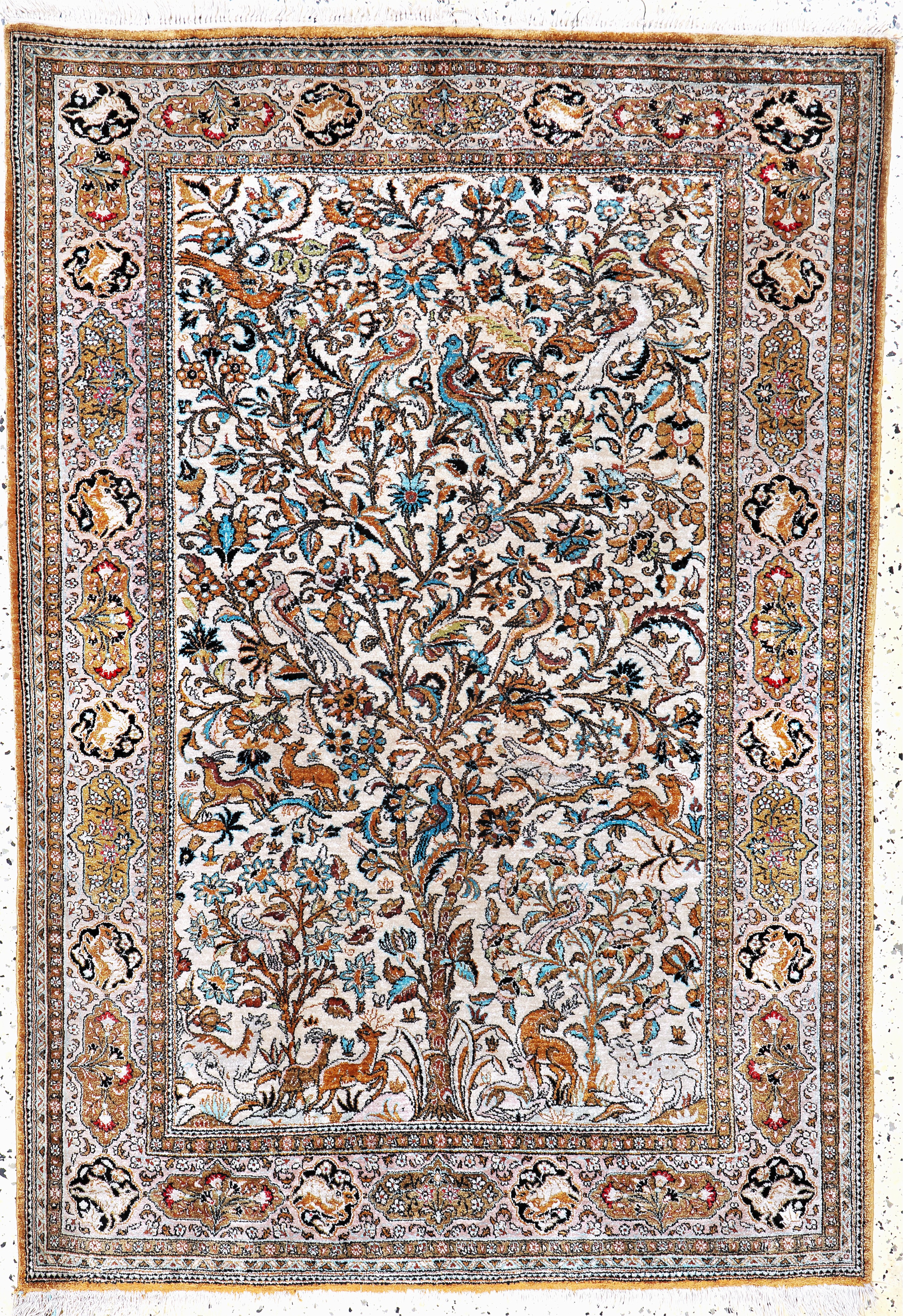 Image 27130966 - Ghom Seide, Persien, Mitte 20.Jhd, reine Naturseide, ca. 157 x 108 cm, EHZ: 2 ...