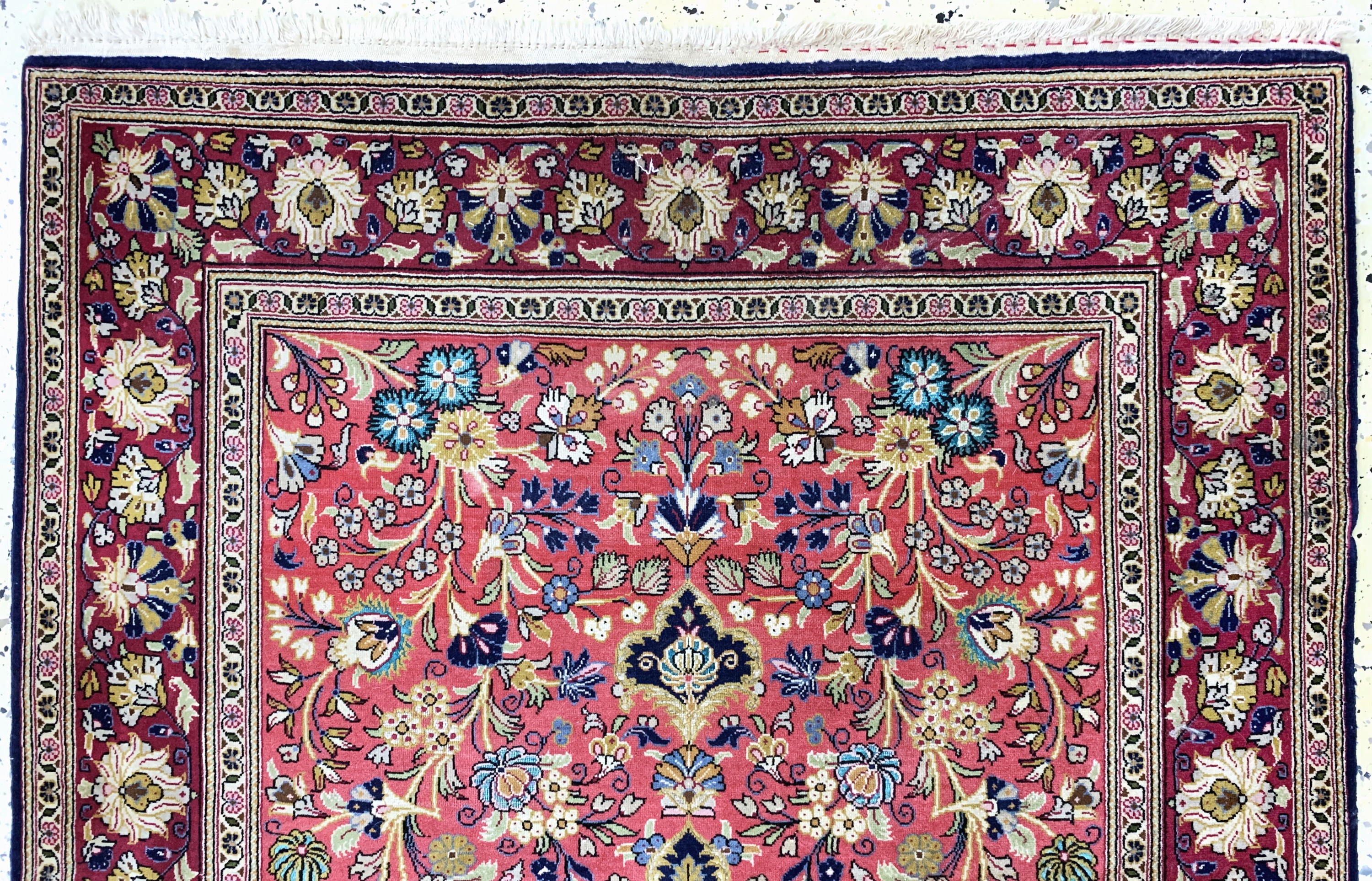 Detail a: Ghom Kork fein, Persien, Mitte 20.Jhd, Korkwolle mit Seide, ca. 160 x 105 cm, ca. 500.000 Kn/qm, EHZ: 2