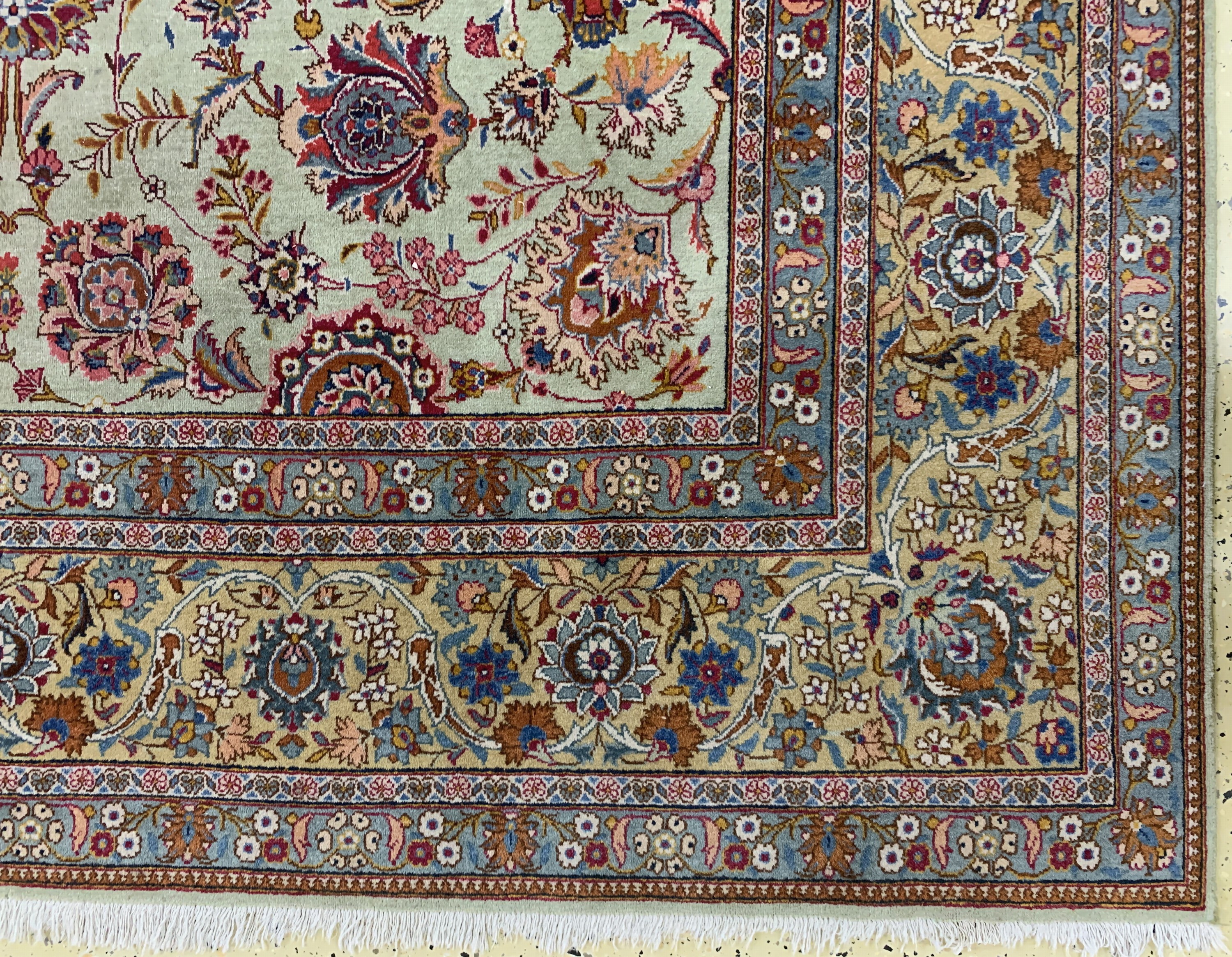 Detail a: Keschan Kork fein, Persien, Mitte 20.Jhd, Korkwolle auf Baumwolle, ca. 363 x 230 cm, EHZ: 2