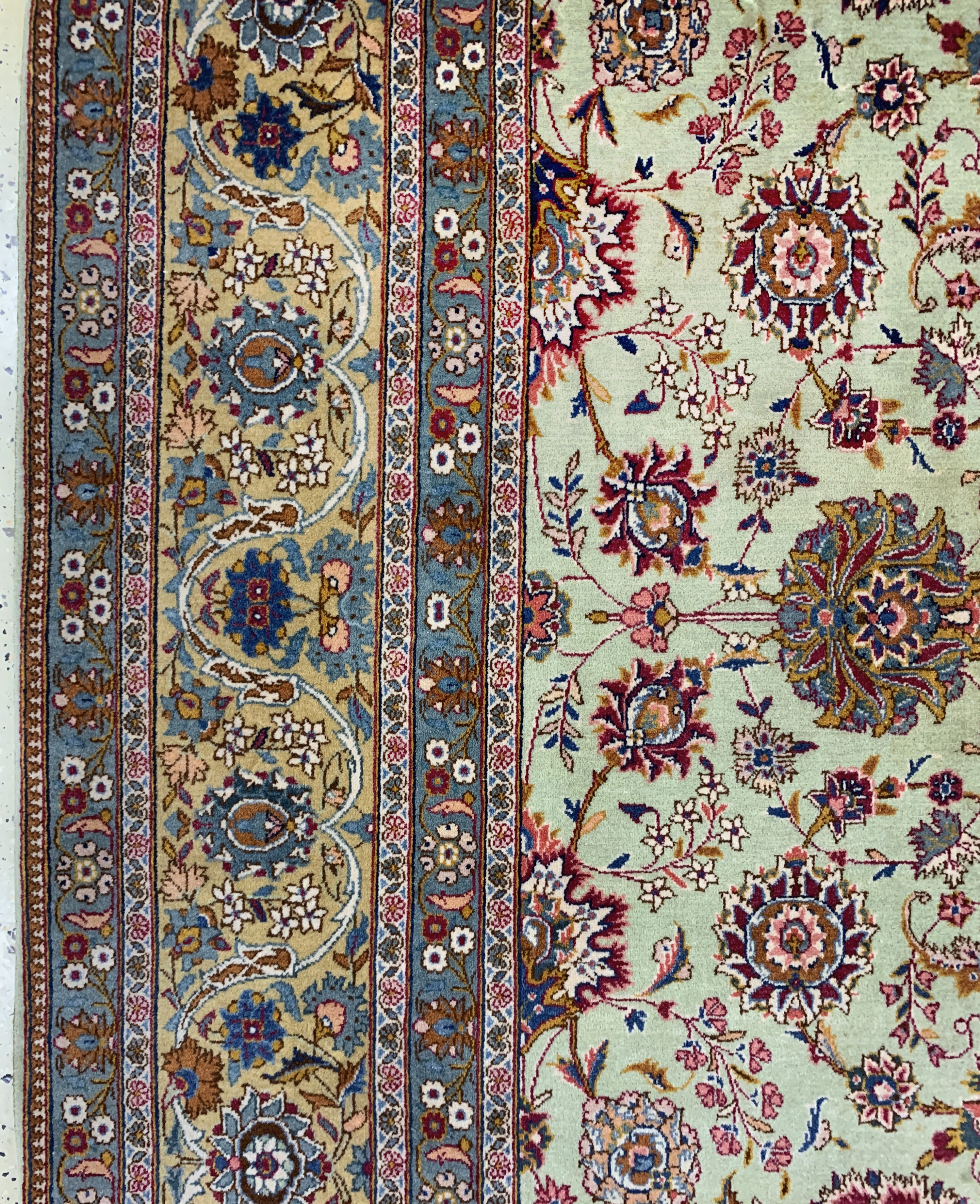 Detail c: Keschan Kork fein, Persien, Mitte 20.Jhd, Korkwolle auf Baumwolle, ca. 363 x 230 cm, EHZ: 2