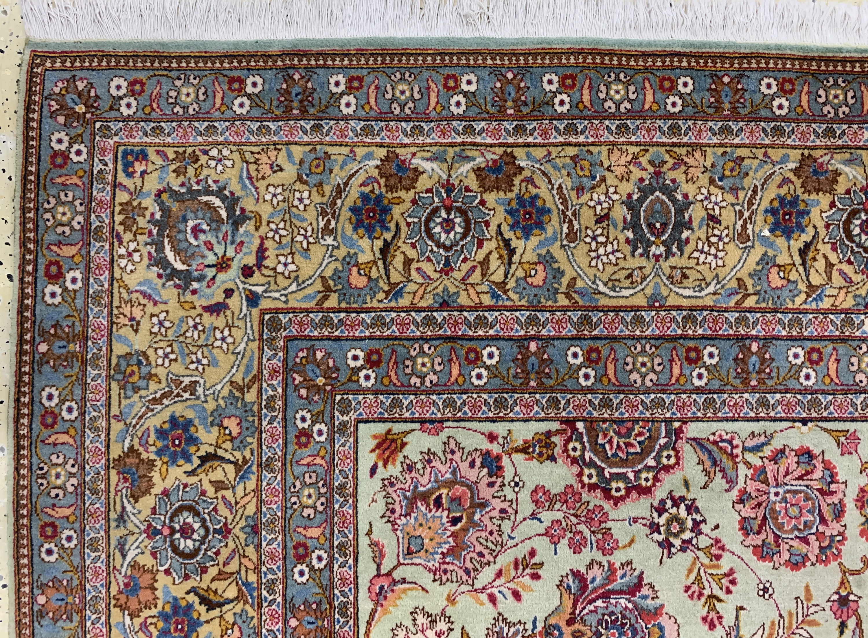 Detail g: Keschan Kork fein, Persien, Mitte 20.Jhd, Korkwolle auf Baumwolle, ca. 363 x 230 cm, EHZ: 2