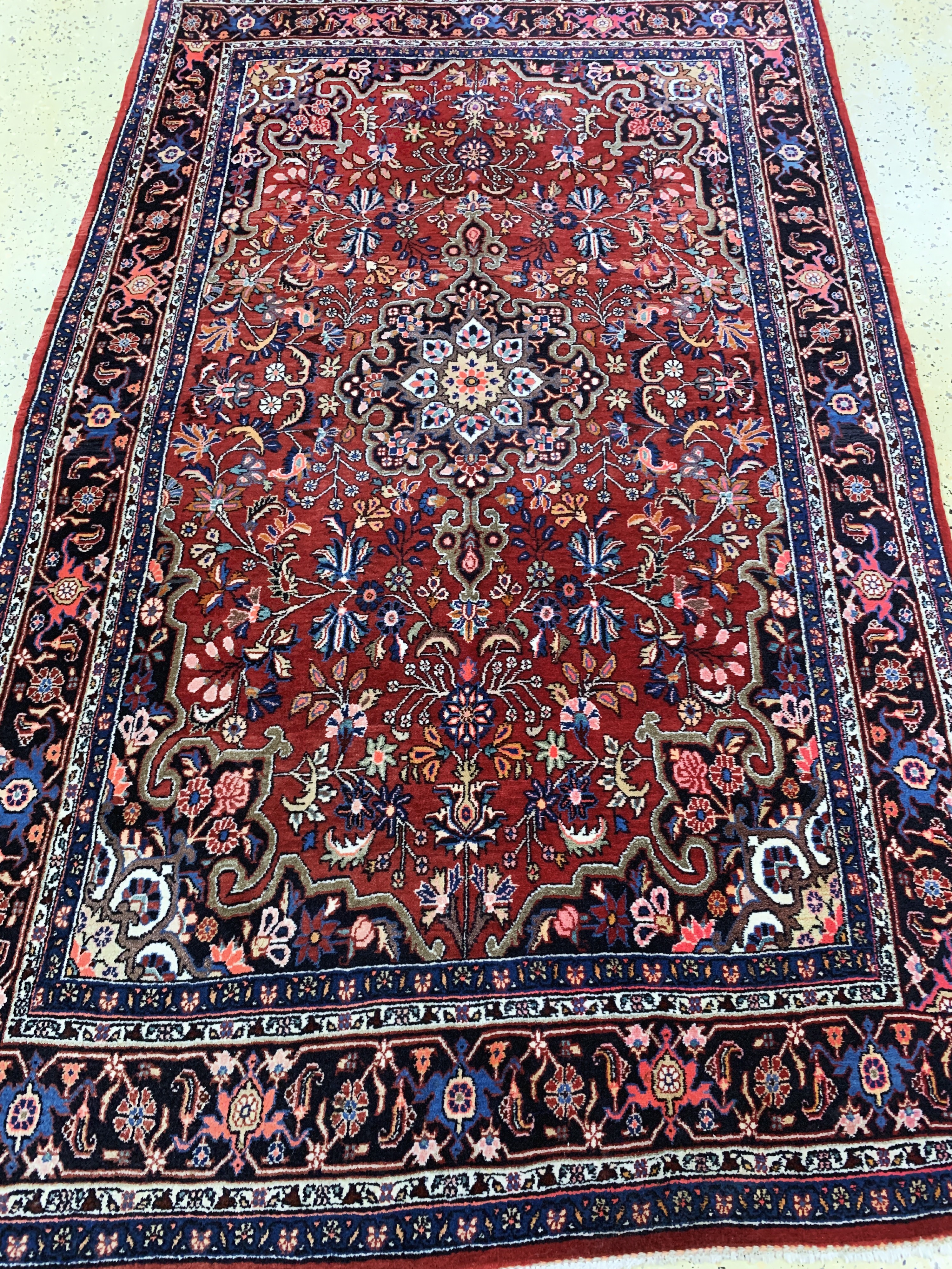 Detail d: Bidjar, Persien, Mitte 20.Jhd, Wolle auf Baumwolle, ca. 215 x 133 cm, EHZ: 1-2