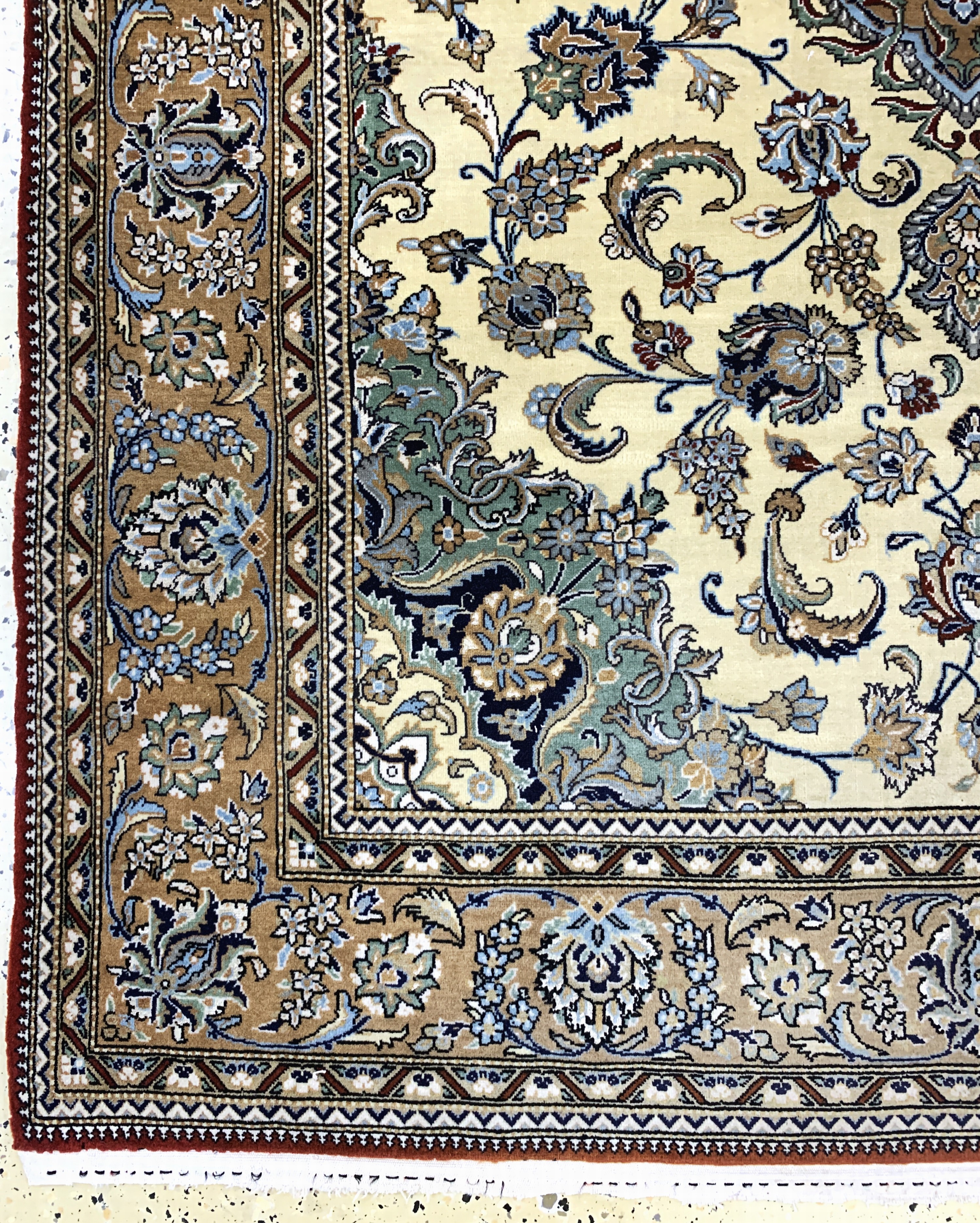 Detail b: Ghom Kork fein, Persien, Mitte 20.Jhd, Korkwolle mit Seide, ca. 210 x 140 cm, EHZ: 2