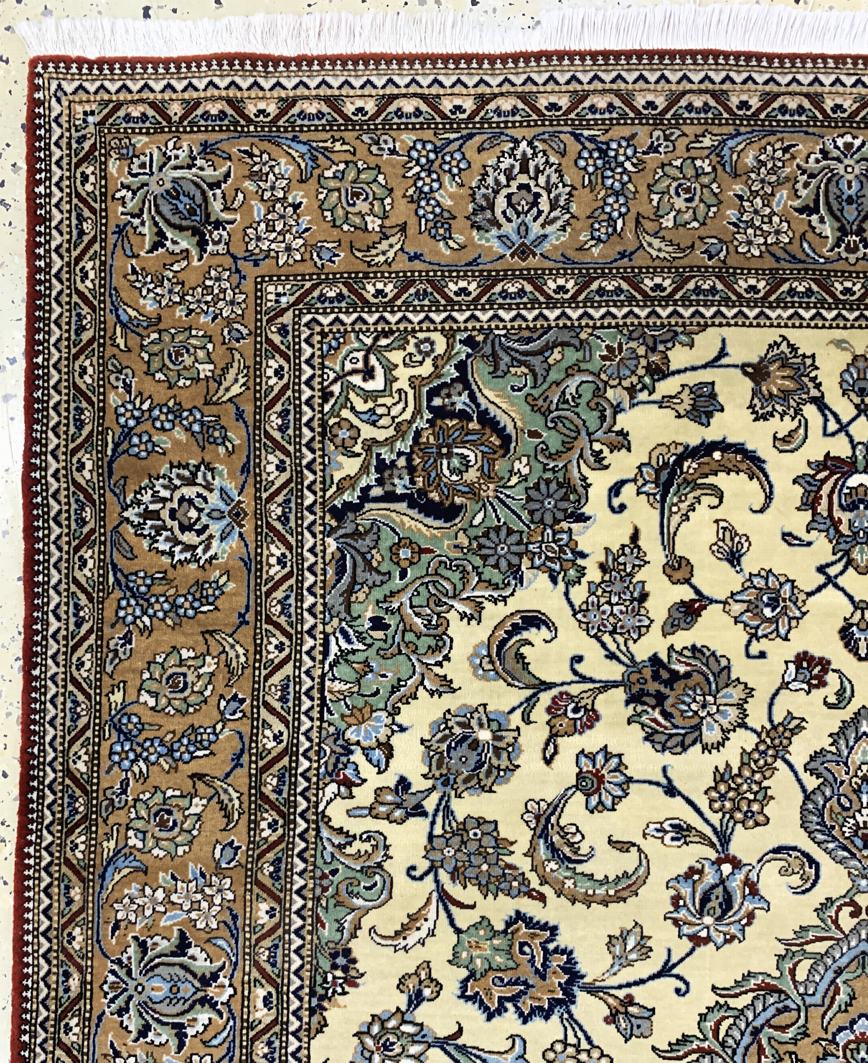 Detail c: Ghom Kork fein, Persien, Mitte 20.Jhd, Korkwolle mit Seide, ca. 210 x 140 cm, EHZ: 2