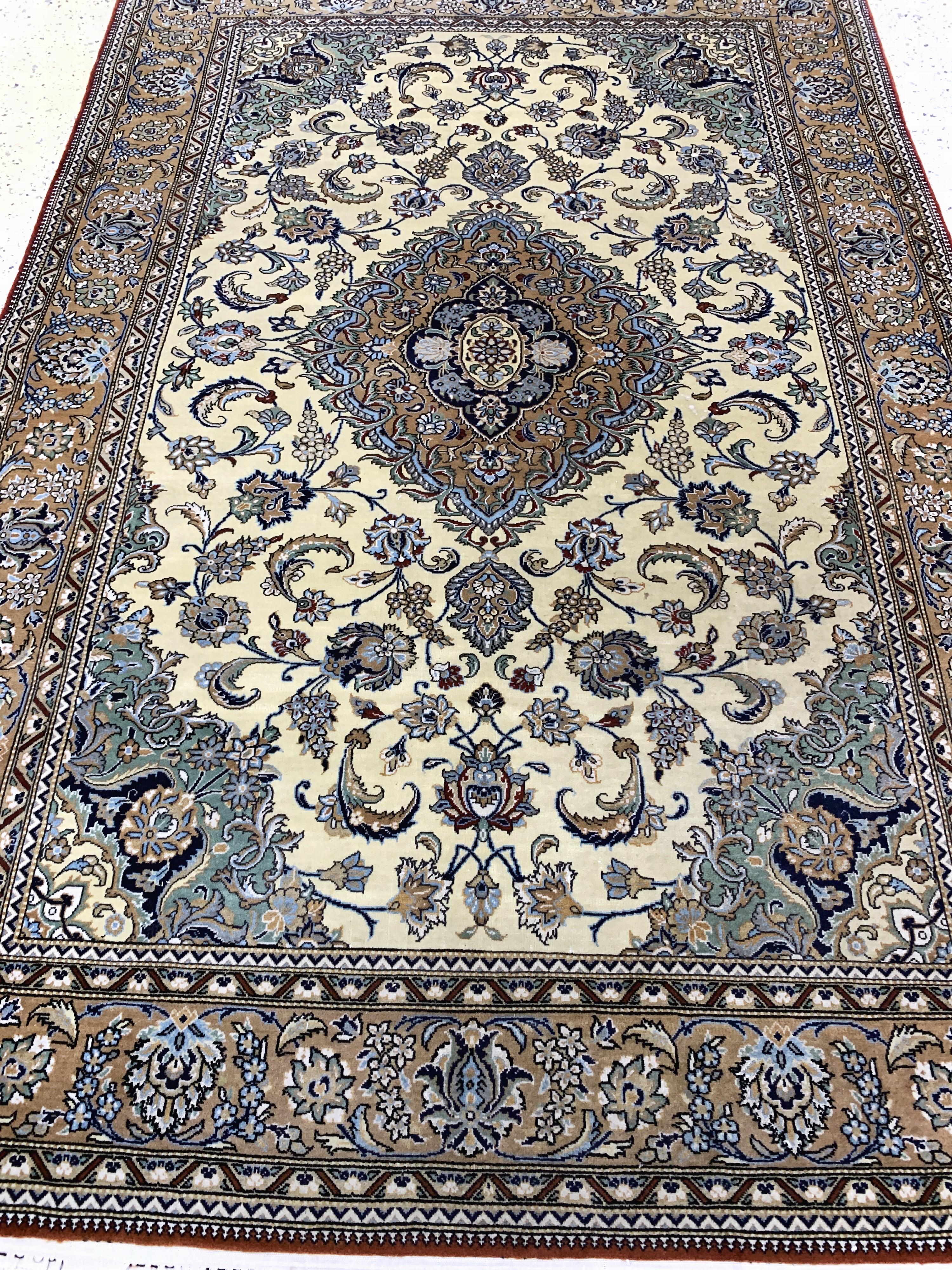 Detail f: Ghom Kork fein, Persien, Mitte 20.Jhd, Korkwolle mit Seide, ca. 210 x 140 cm, EHZ: 2