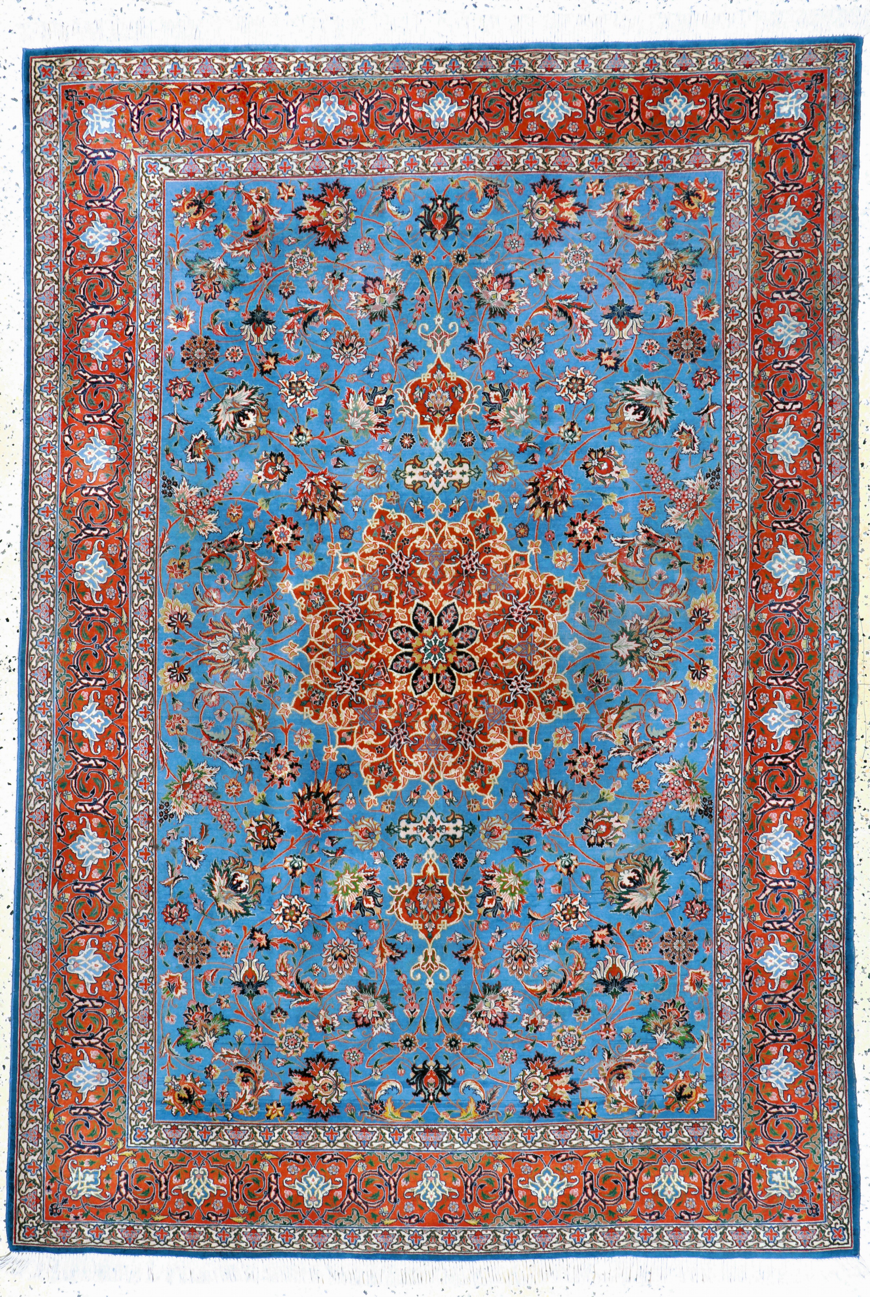 Image 27131068 - Esfahan fein, Persien, Anfang 20.Jhd, Korkwolle auf Baumwolle, ca. 290 x 200 cm, ...