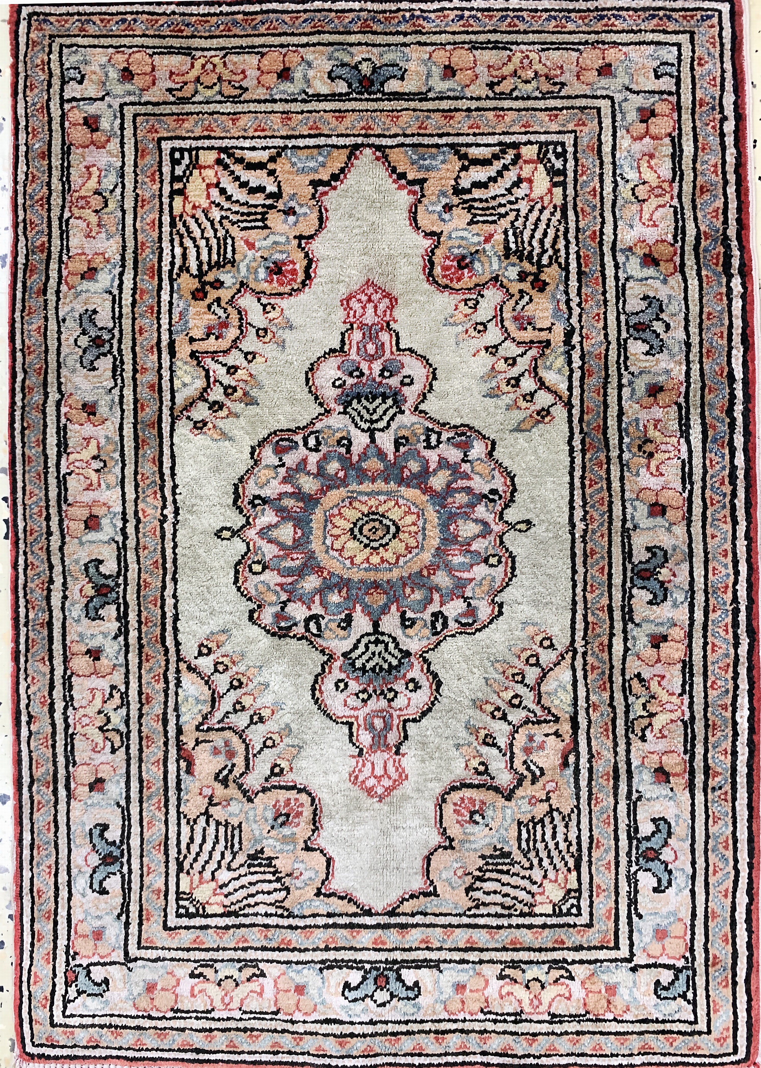 Detail a: 2 Lots Seiden Kayseri, Türkei, Mitte 20.Jhd, reine Naturseide, ca. 63 x 41 cm, EHZ:2