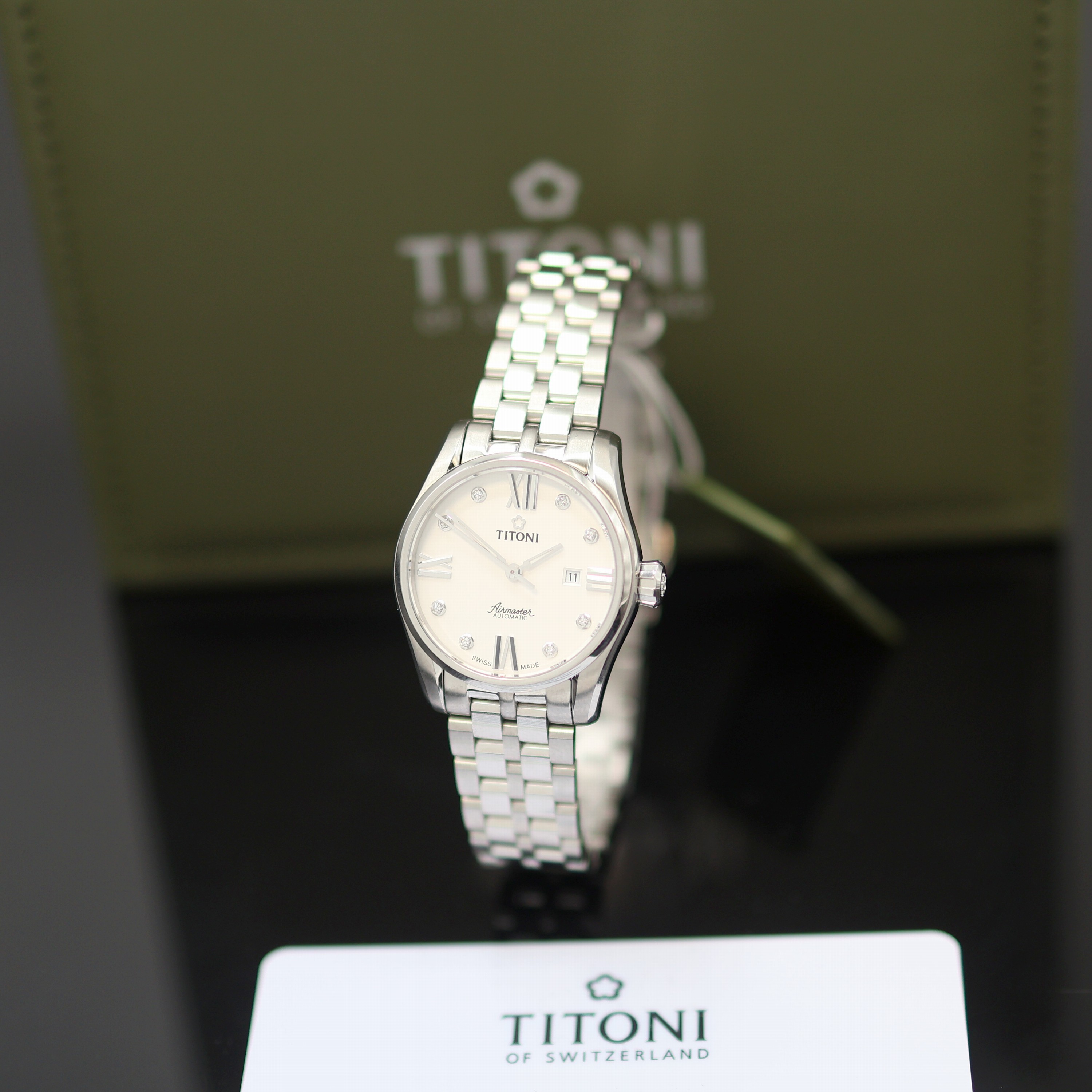 Image 27131085 - TITONI Airmaster ungetragene Damenarmbanduhr Referenz 23908 S-616, Schweiz, Automatik, ...