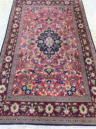 27131009d - Ghom Kork fein, Persien, Mitte 20.Jhd, Korkwolle mit Seide, ca. 160 x 105 cm, ca. ...