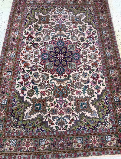 27131010d - Täbriz fein(50 Raj), Persien, Mitte 20.Jhd,Korkwolle auf Baumwolle, ca. 151 x 101 cm, ...