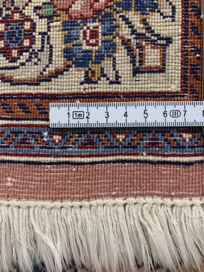 27131053e - Sarogh fein, Persien, Mitte 20.Jhd, Korkwolle auf Baumwolle, ca. 162 x 104 cm, EHZ: 2 ...